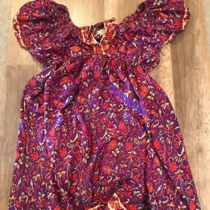 Tree of Life purple dress triangle cut out detail